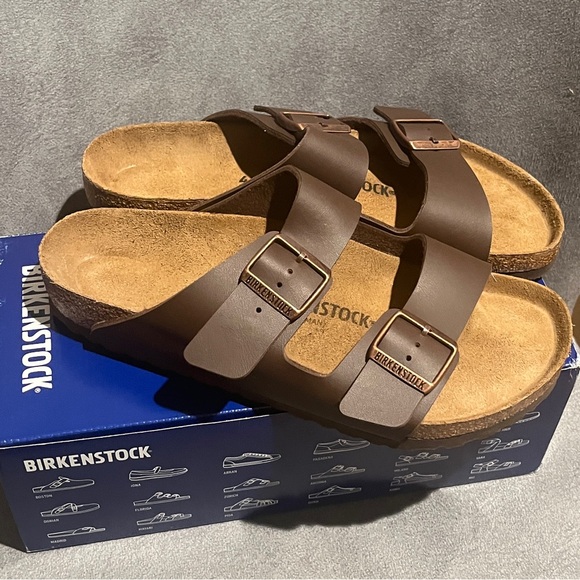Birkenstock Women’s Arizona Sandals Birko-Flor Dark Brown Size 10US 41EU - Picture 5 of 16